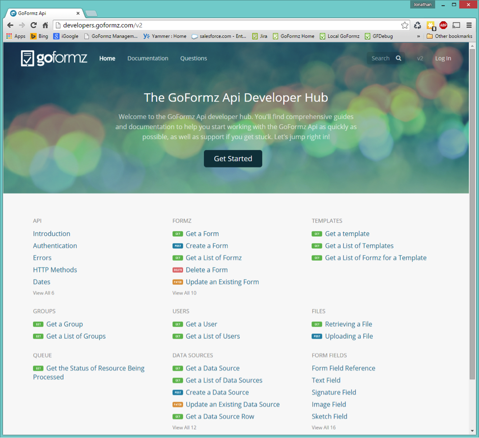 Announcing the GoFormz API Developer Hub and API v2