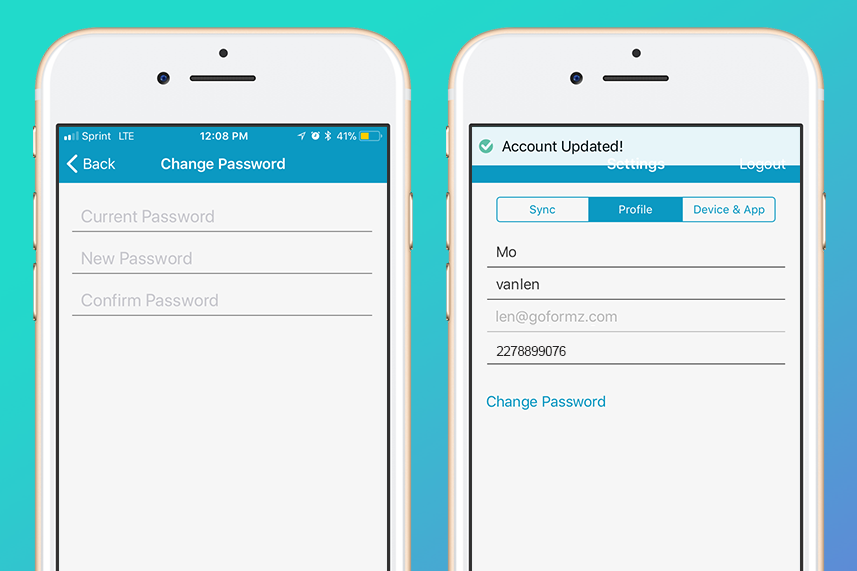 Protip Change Your Password In The Goformz App Goformz