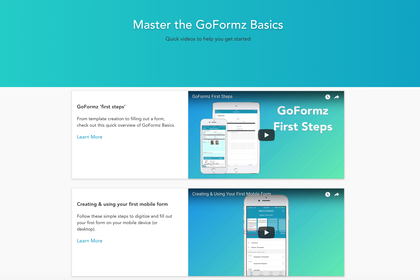 Video Guides for GoFormz Beginners & Pros
