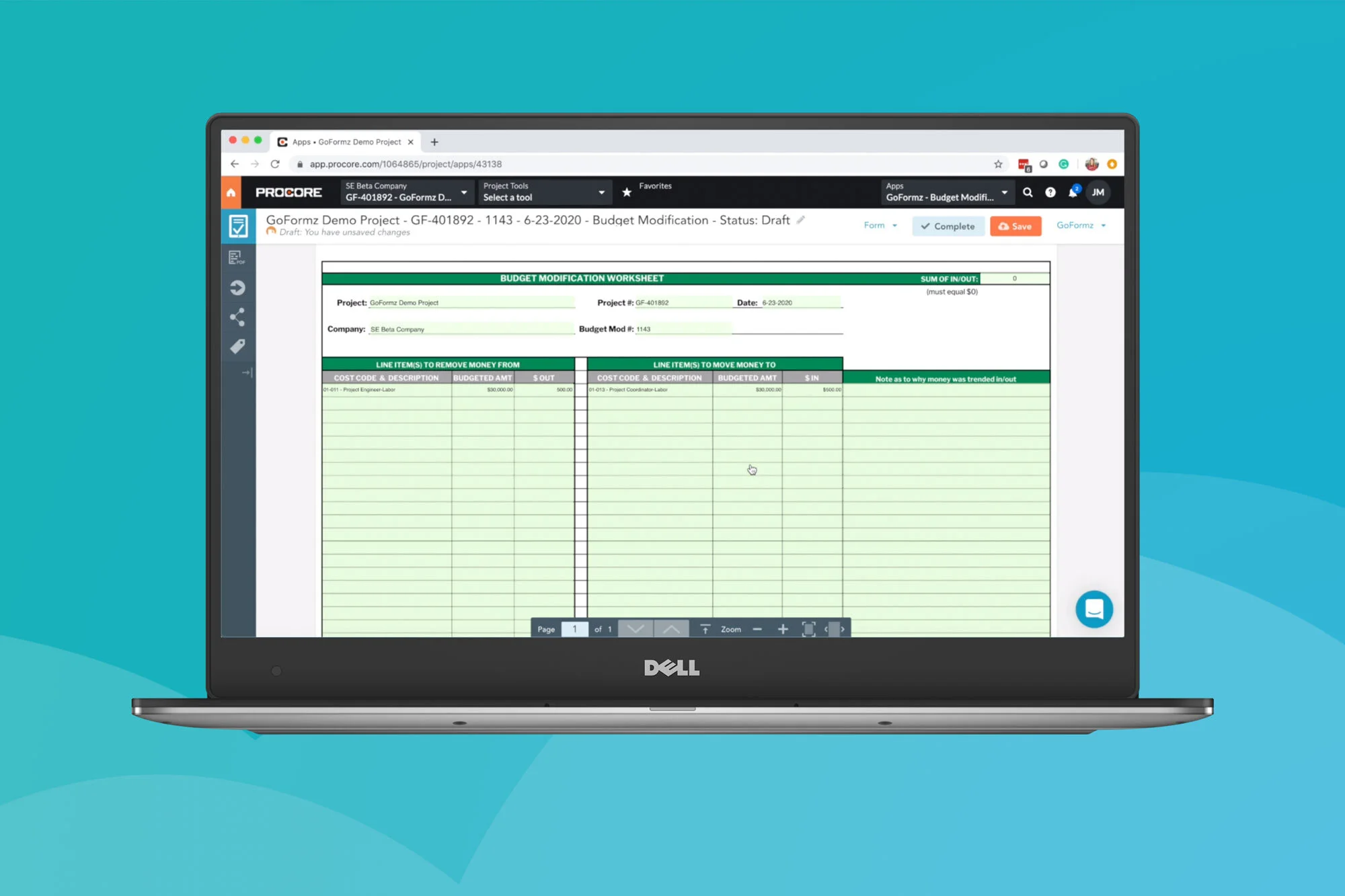The GoFormz-Procore Embedded Experience