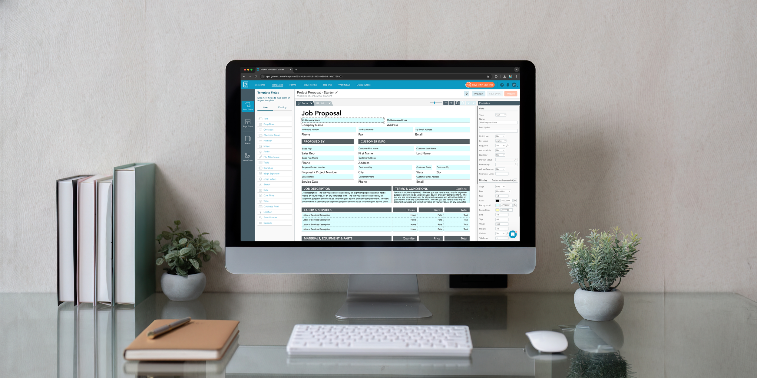 Customize Your Form: Managing Template Backgrounds