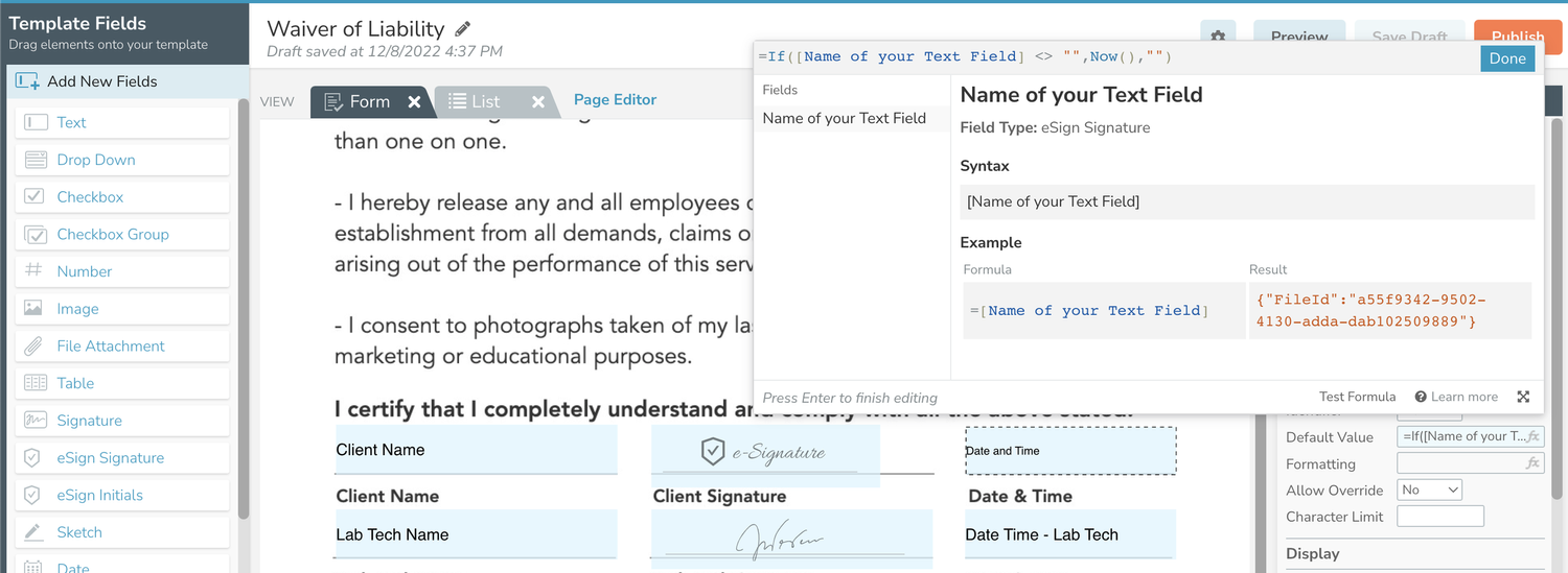 Automatically Add a Timestamp When an eSign Field Is Completed - GoFormz