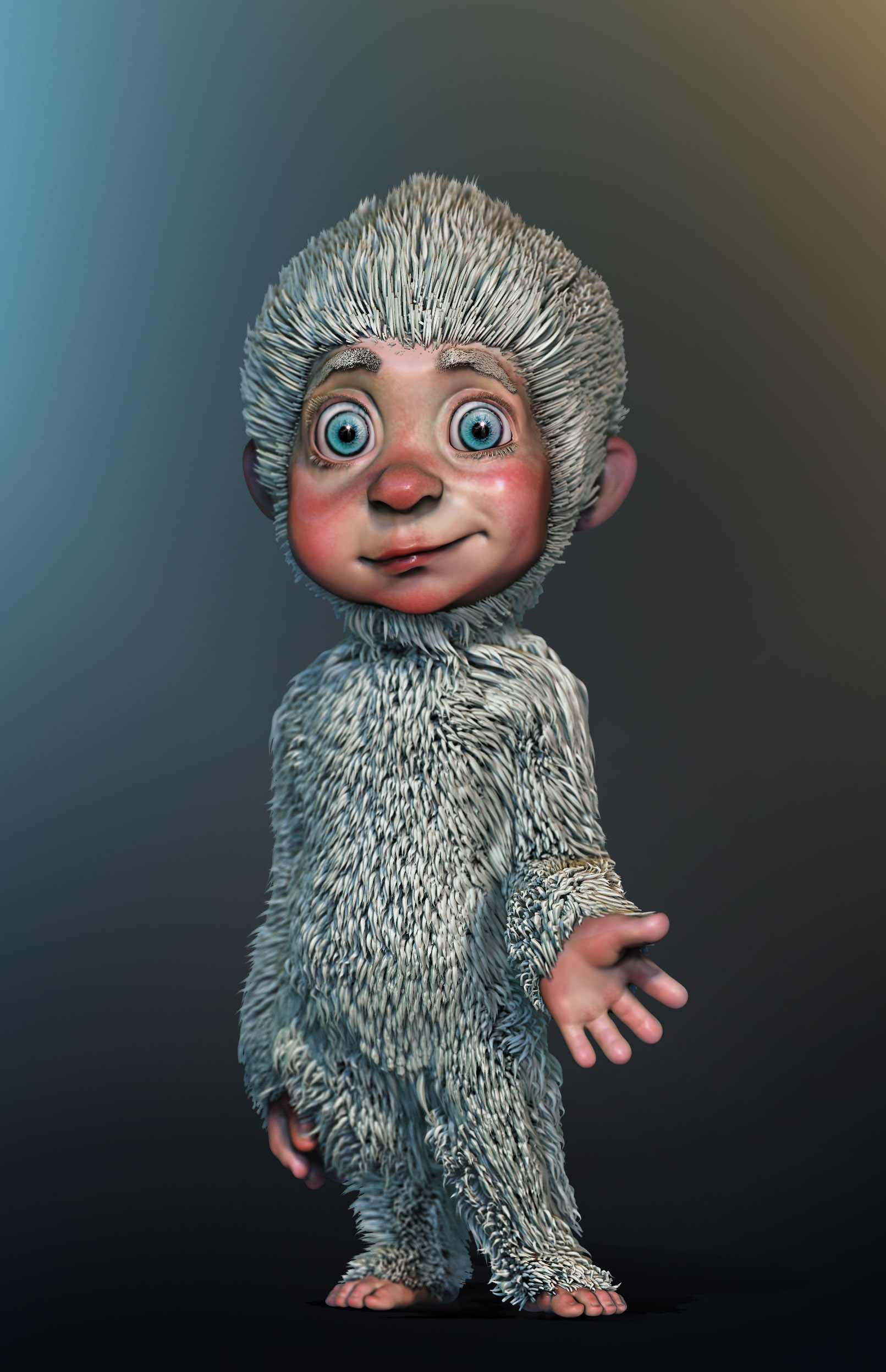 concept sketch "Yetty boy" Zbrush, Photoshop