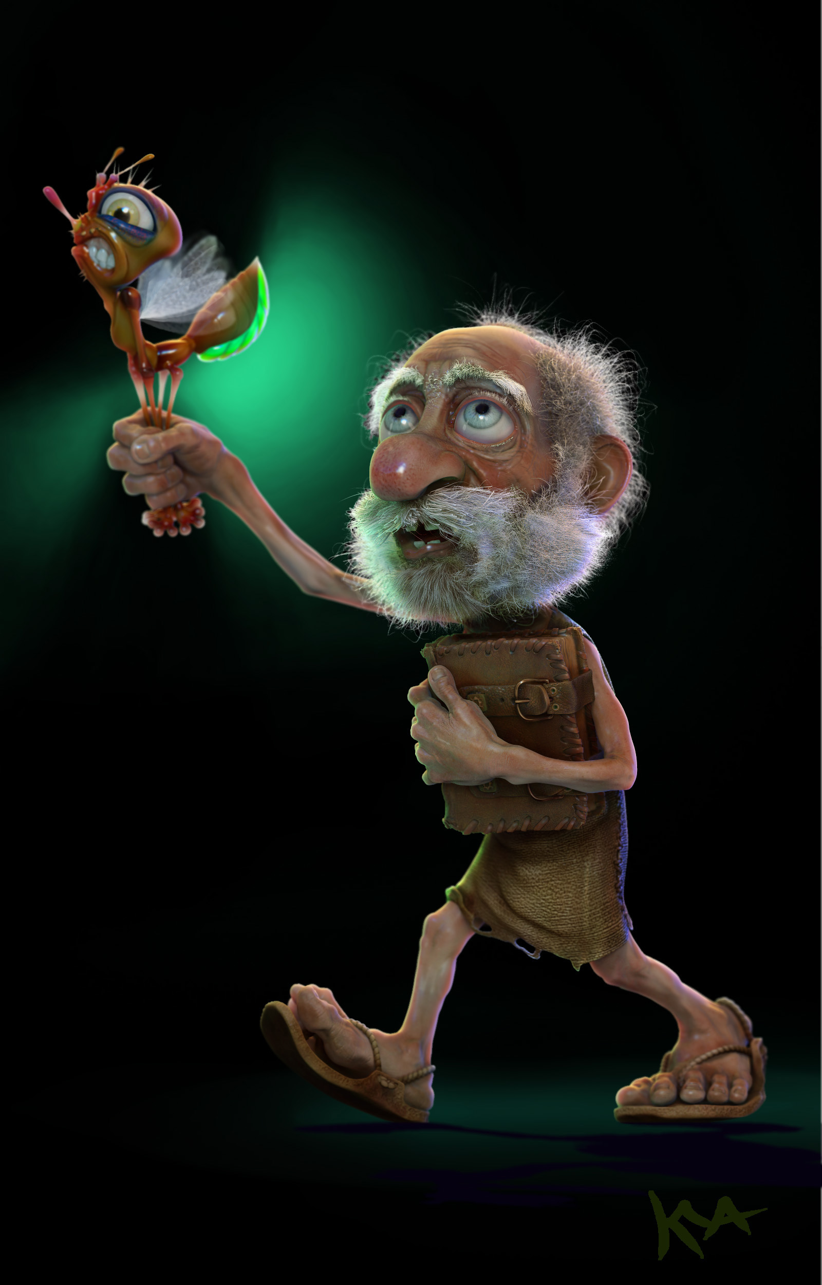 "Philosopher" sketch in Zbrush and render in Photoshop