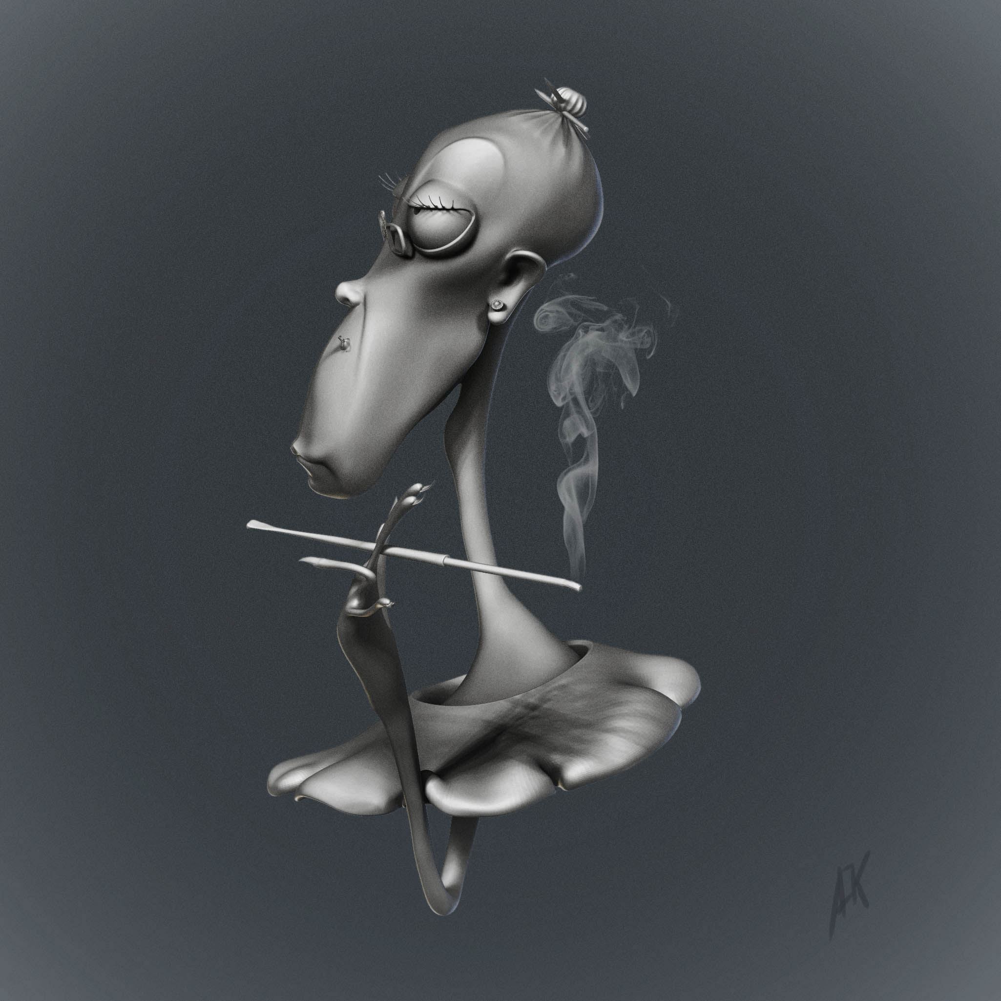 Grotesque sketch, Zbrush