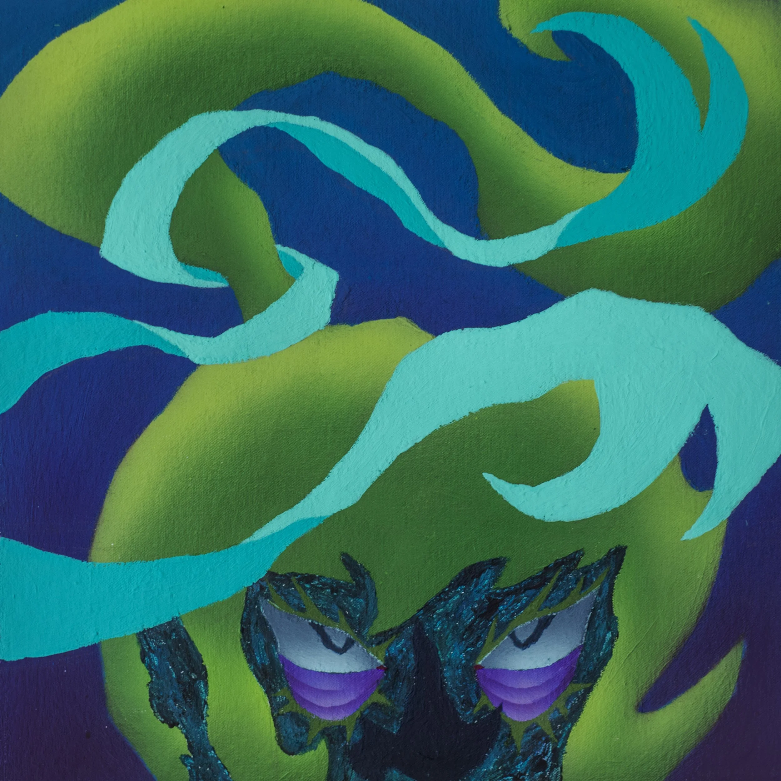   Don’t You Dare!  (2023) Acrylic on canvas. 30x30cm. 