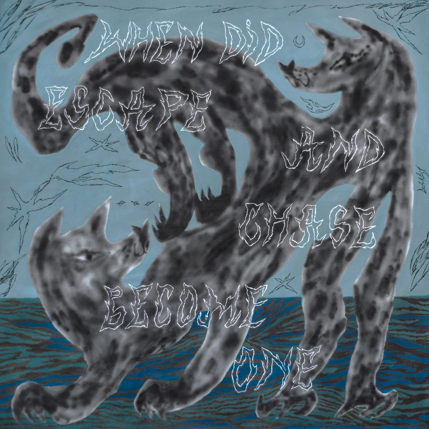   When Did Escape And Chase Become One?  (2023). Acrylic on canvas. 85x85cm. 