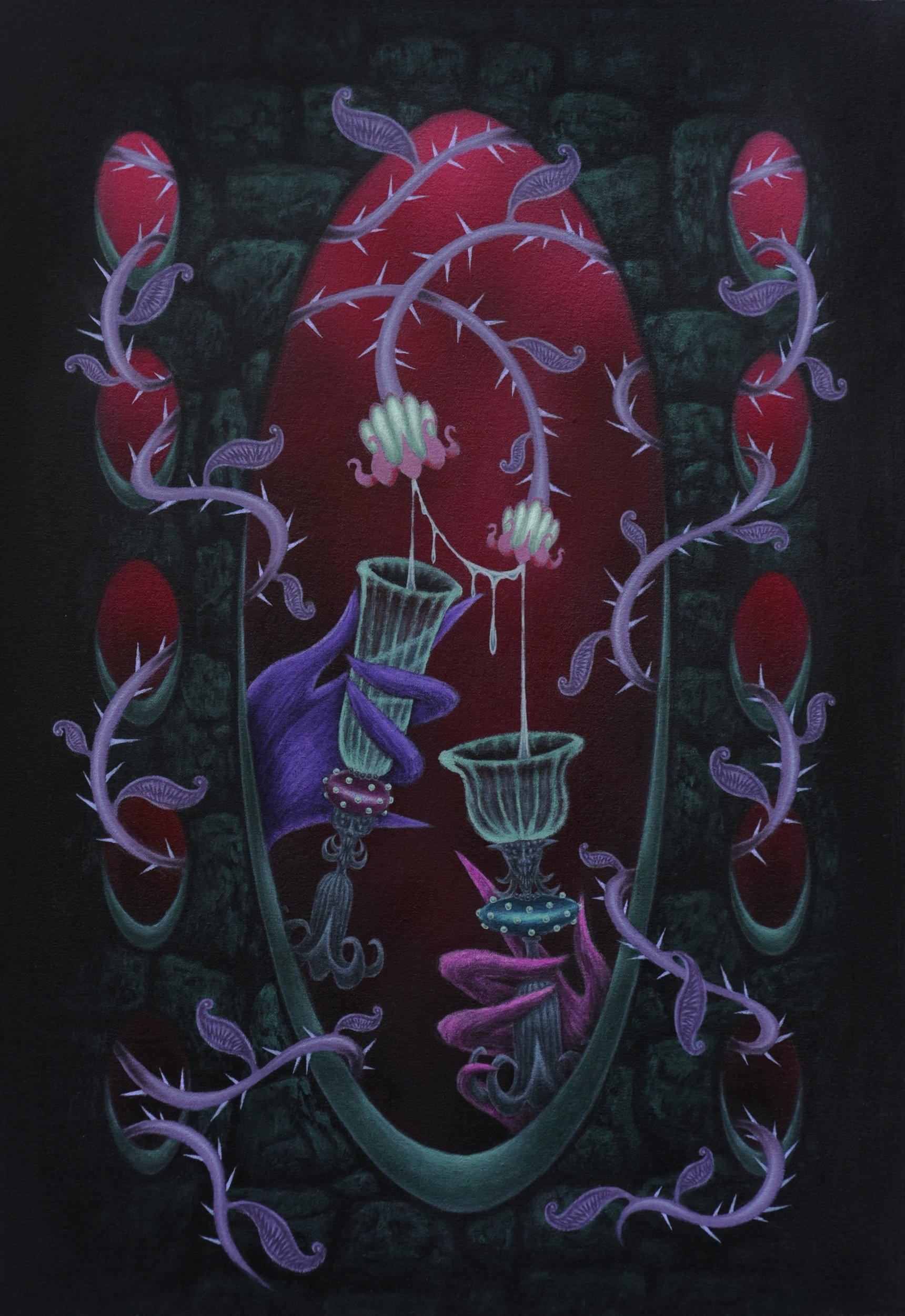   Sealed Promise&nbsp; (2025). Acrylic on canvas. 65×45cm. 