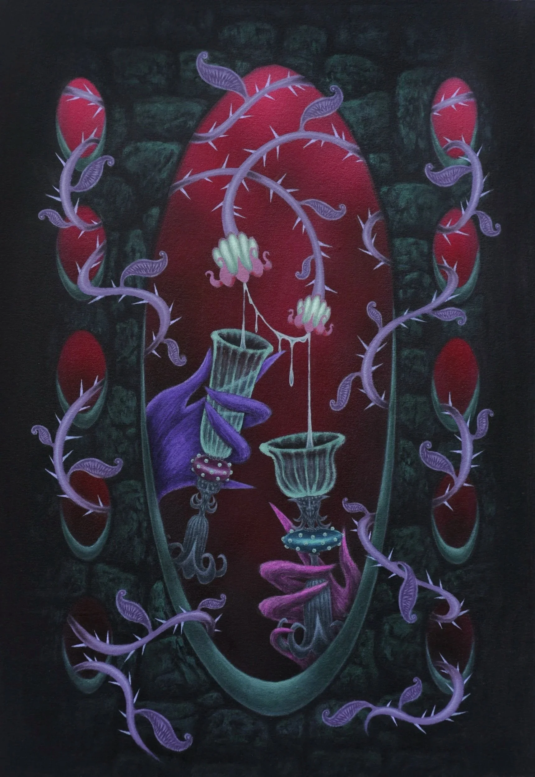   Sealed Promise&nbsp; (2025). Acrylic on canvas. 65×45cm. 