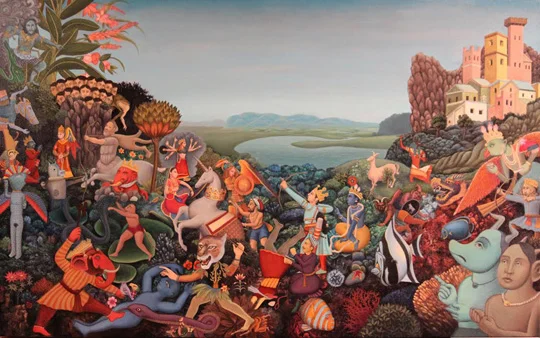 Theater, oil on canvas, 30" x 48", sold