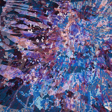 Glacial Matrix, acrylic on panel, 30" x 30", sold