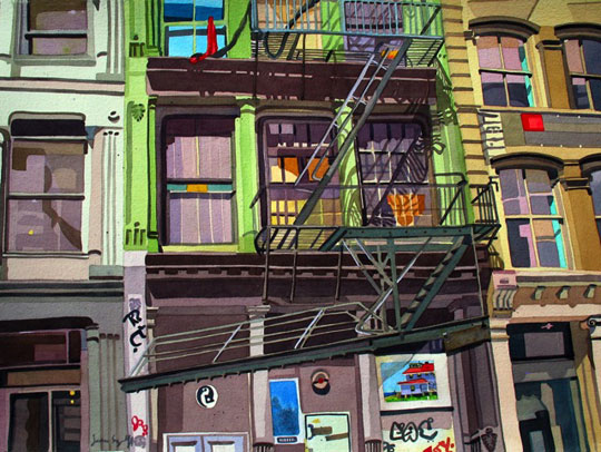 Soho, watercolor on paper, 22" x 30", sold