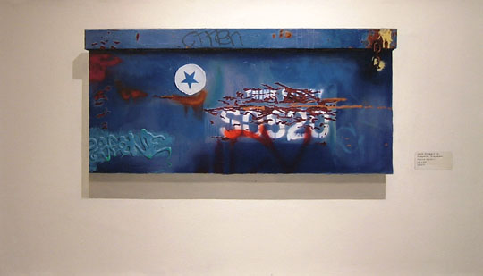 Urban Object #2, oil on paper mounted to canvas, 18" x 31", $1,500
