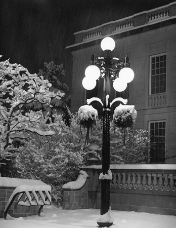 Winter Night, Arlington Town Hall, photograph, 14" x 11", $75