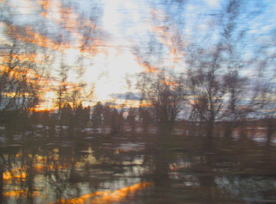 Train View 3, between NY and Baltimore, archival photograph on washi paper, 16" x 20", $200