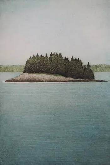 Little Island (20/30), collagraph on paper, 21" x 16¼"
