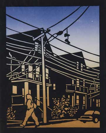 Whether You Know It Or Not (Further Study) (V/E 20/31), relief print on rice paper, 28" x 22", $225