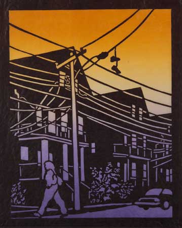 Whether You Know It Or Not (Further Study) (V/E 26/31), relief print on rice paper, 28" x 22", $225