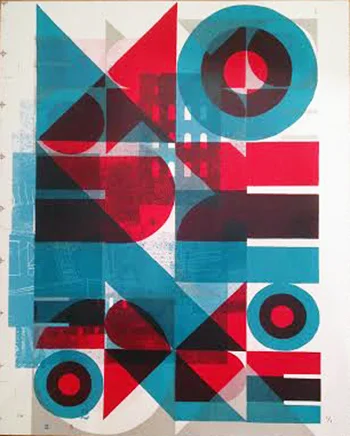 Once More, silkscreen monoprint, 21"¼ x 17¼" framed, sold