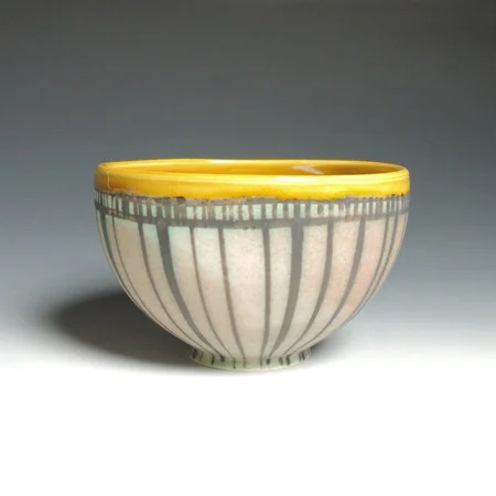 Rose and Amber Small Bowl, porcelain, 3" x 6", $38