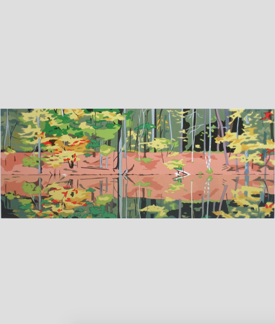 Early Autumn: Reflection, serigraph, 21" x 35¾"