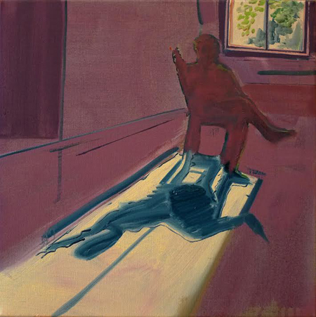 Meeting The Shadow, oil on linen, 16" x 16"