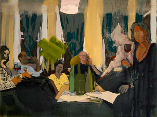Wine Tasting, oil on canvas, 18" x 24"