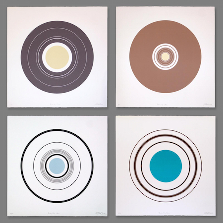 Planetary Rings , silkscreen on paper, 22" x 22" unframed, $400 each; 26" x 26" framed, $575 each