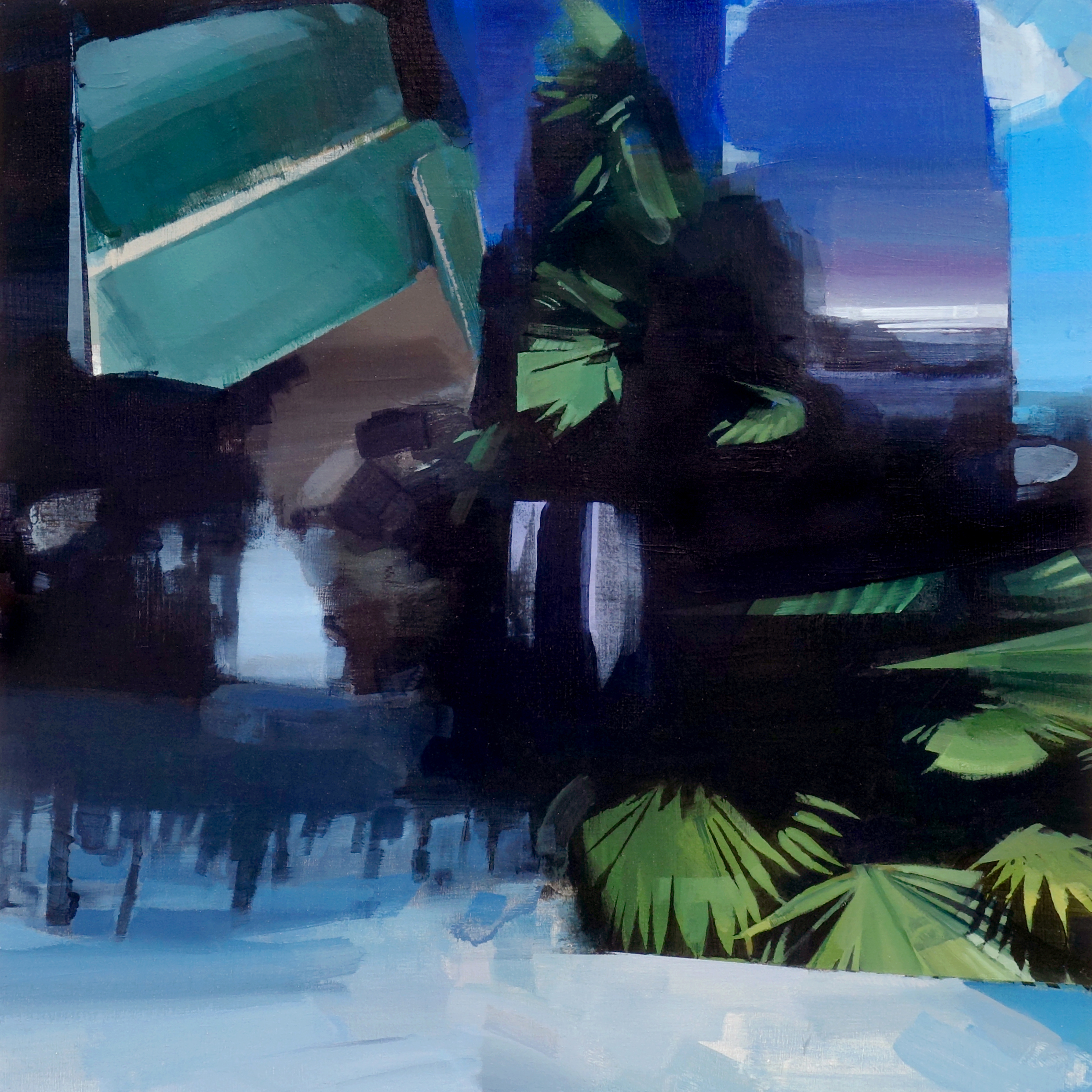 Bicoastal_4 , oil on masonite, 12" x 12"