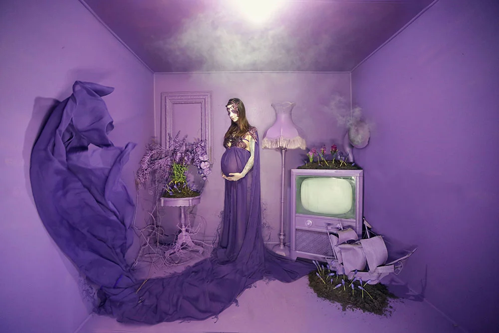 Purple , digital print on archival metallic paper, 11" x 14" matted, $65