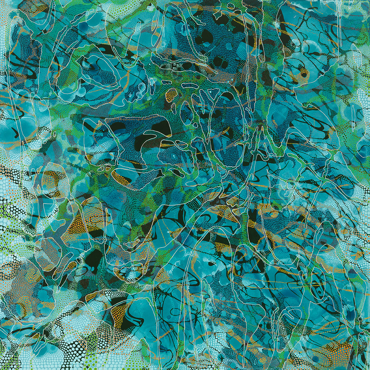 Resonance , acrylic on panel, 30" x 30", sold