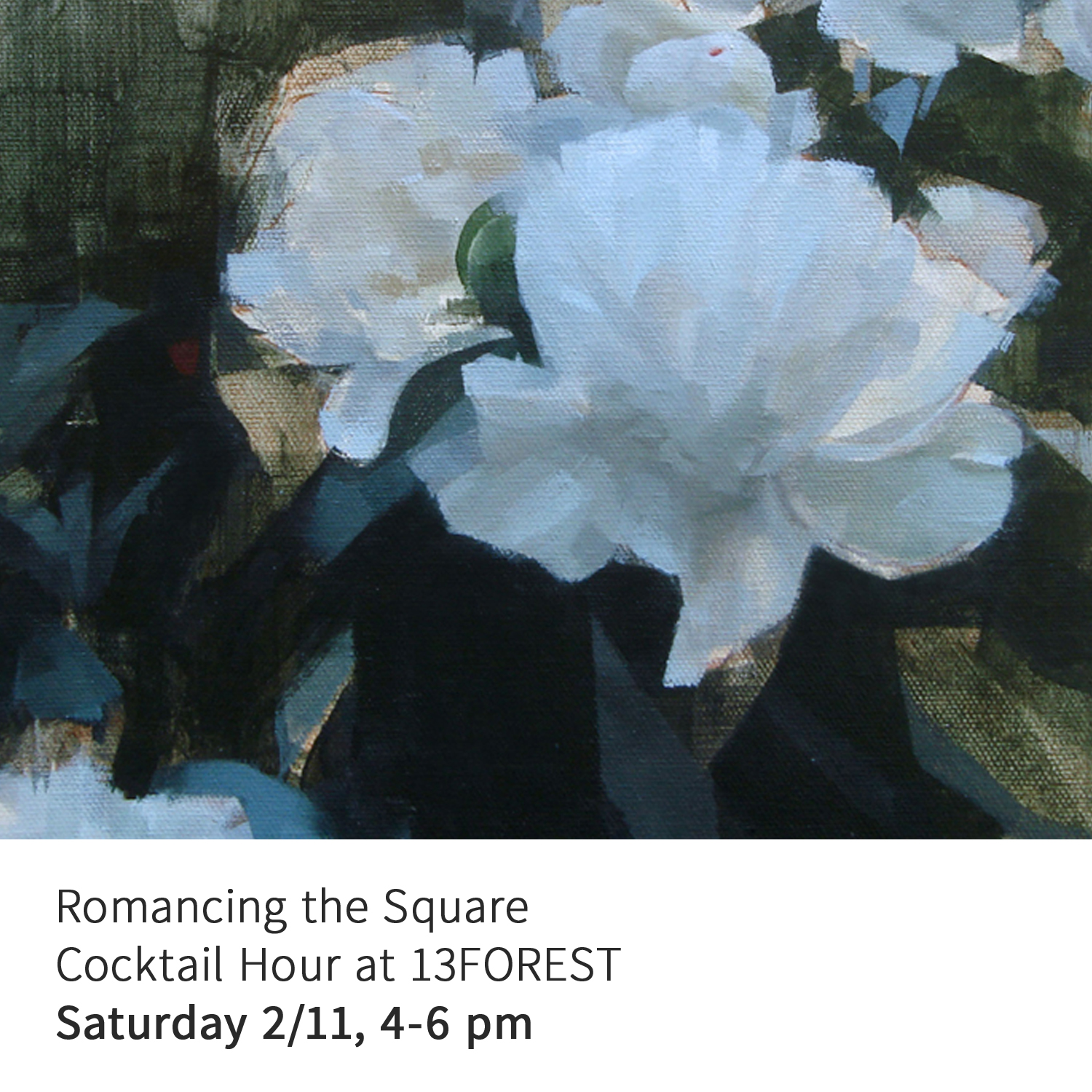 Above: Mike Ryczek, Peony Landscape , oil on canvas