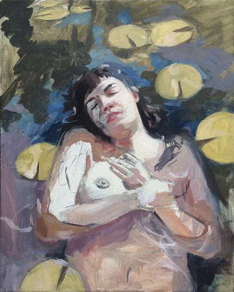 Self-Portrait as Ophelia , oil on canvas, 30" x 24", sold