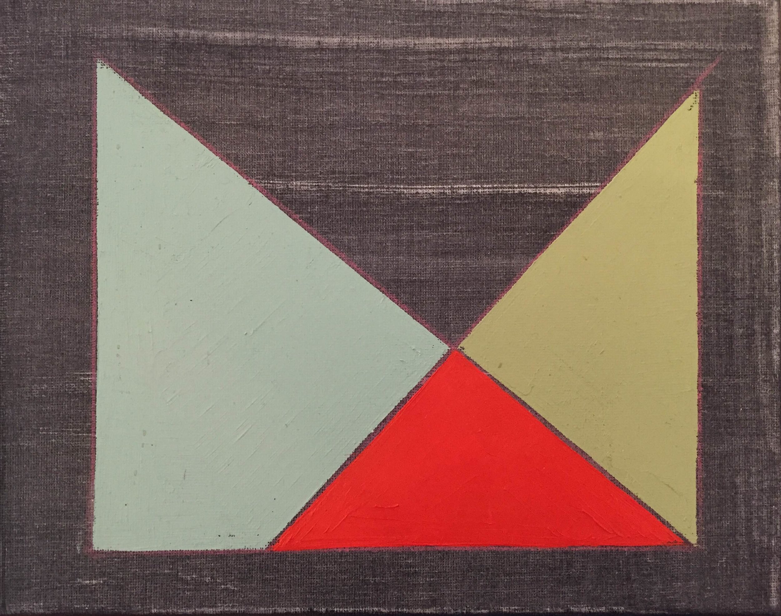   Color Study on Black No. 5 , oil, acrylic and colored pencil on canvas, 8" x 10", $250 