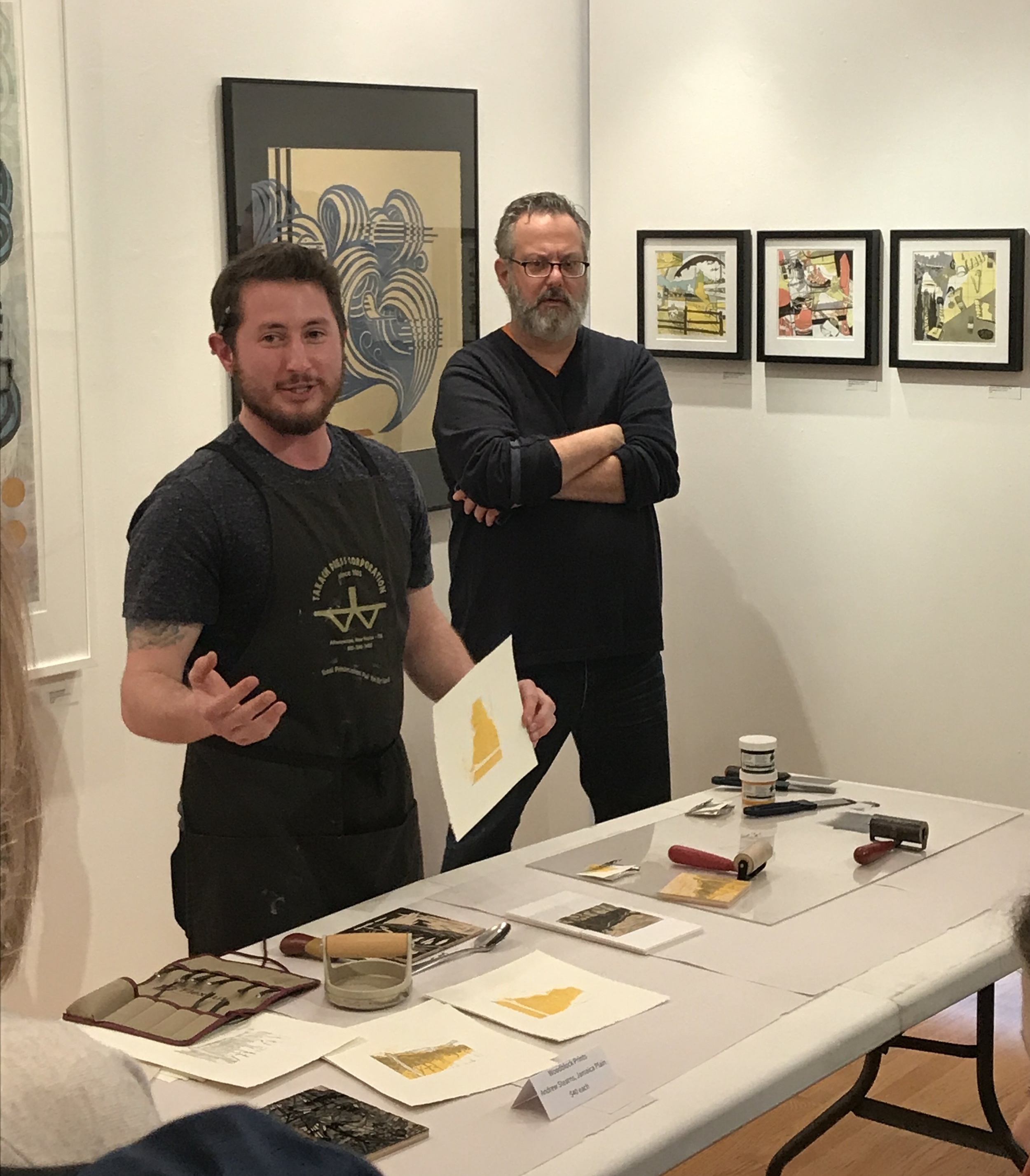 Stearns revealing his printed image.