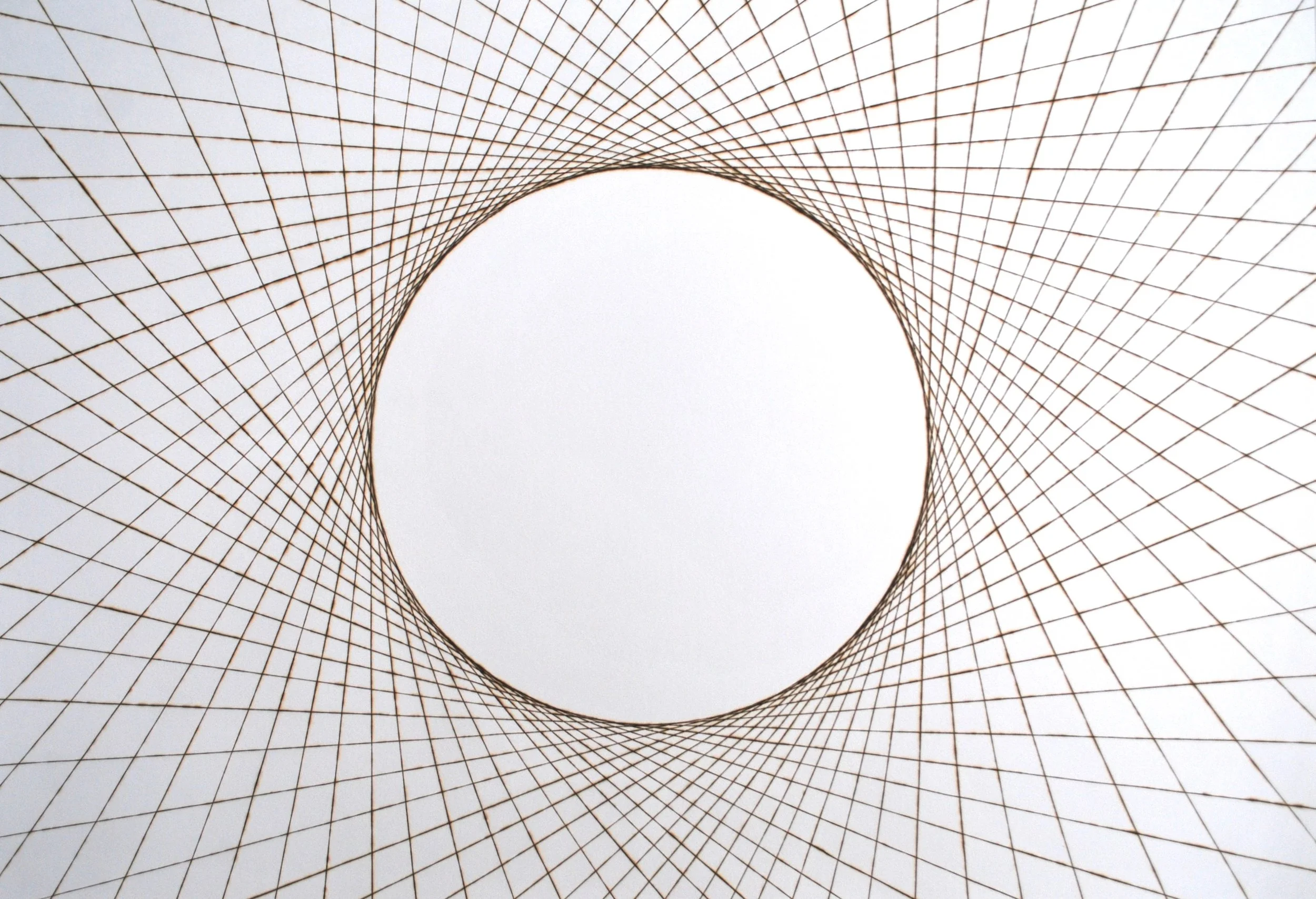 Collective Wholeness , burnt lines on paper, 33 1/2" x 47" framed, $2,400