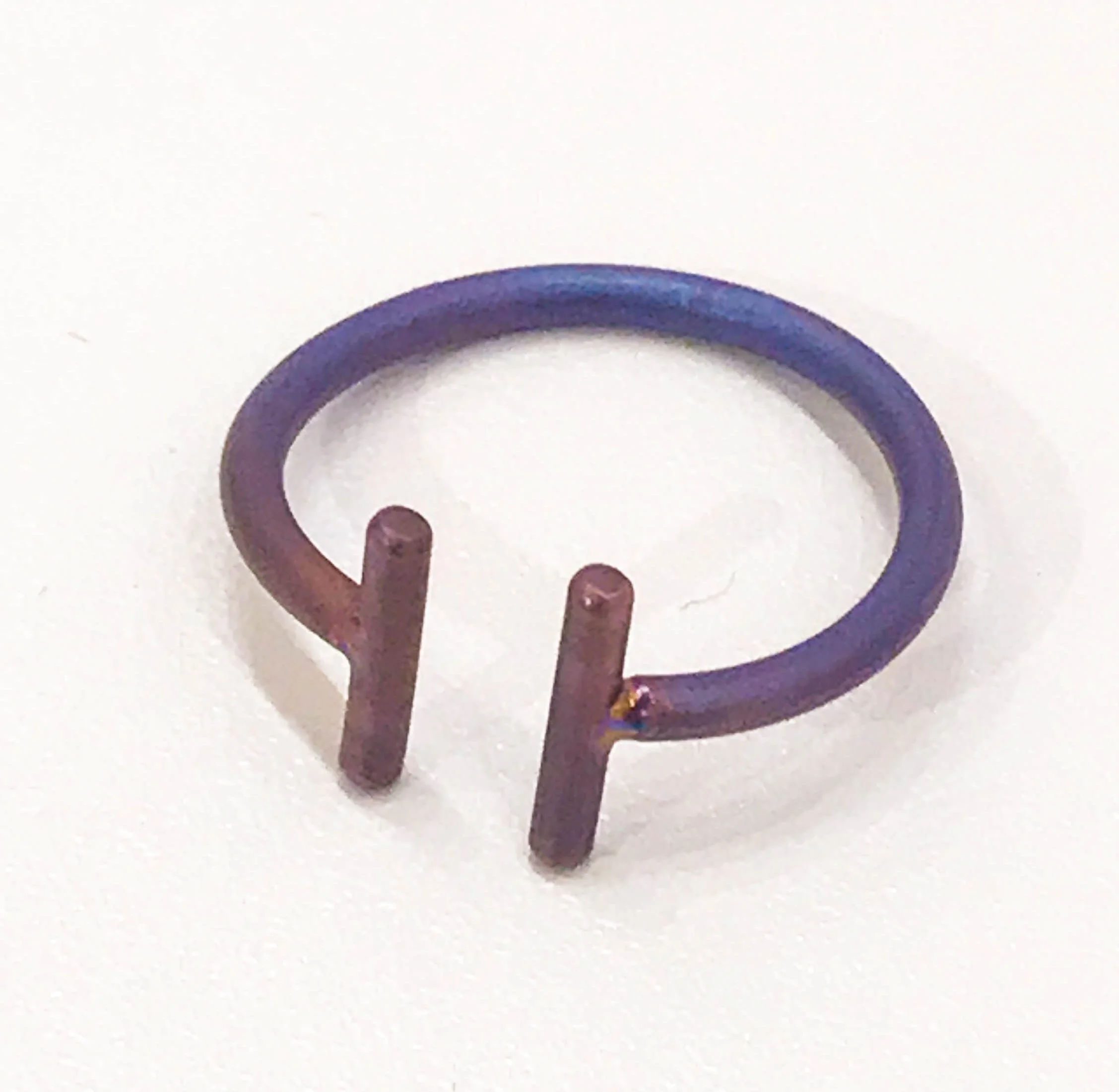 Open titanium ring, $40