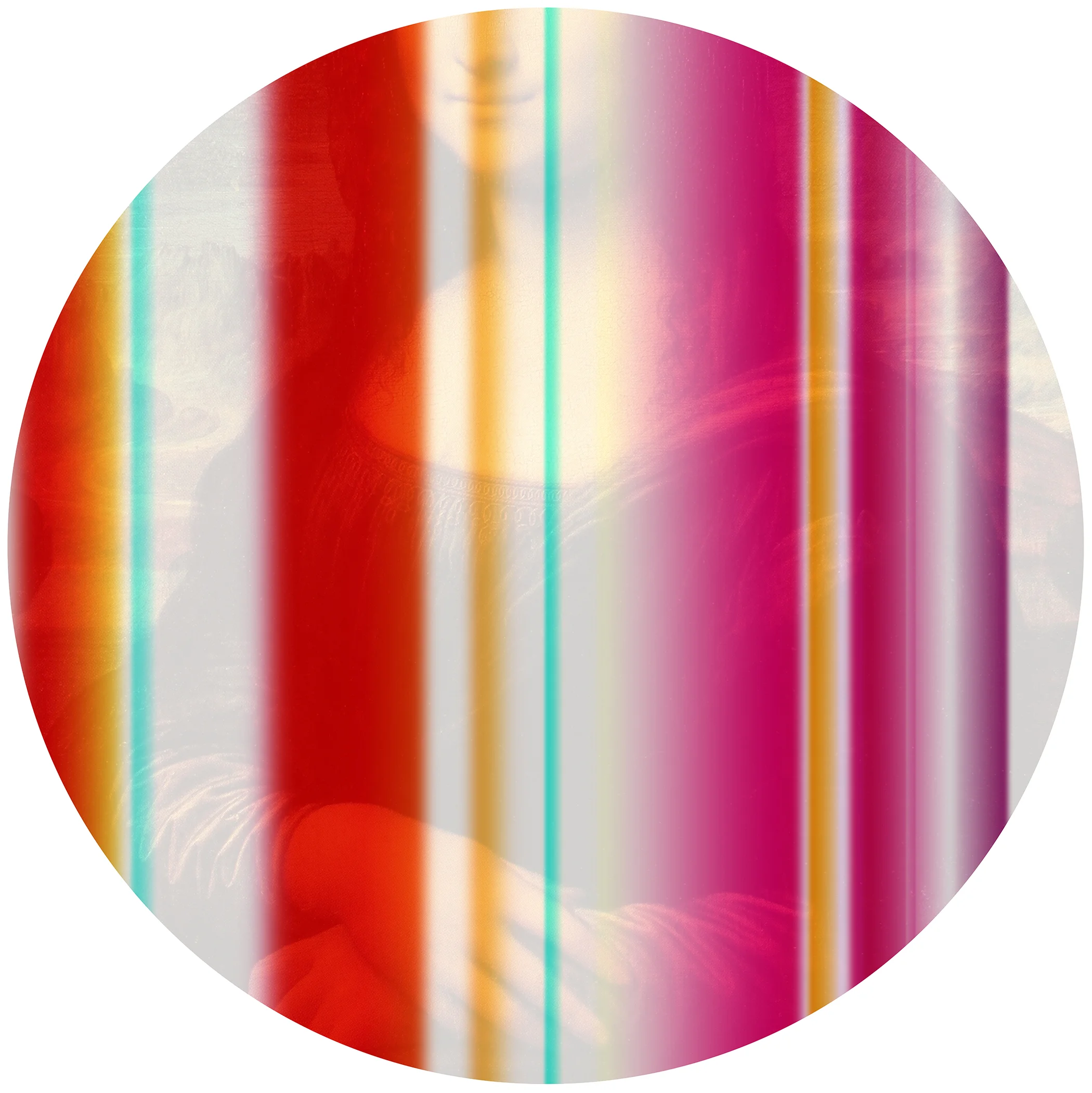 Voile: Mona , digital photograph, 13” x 19”, $225, also available as sublimated digital print on aluminum with black float frame in various sizes