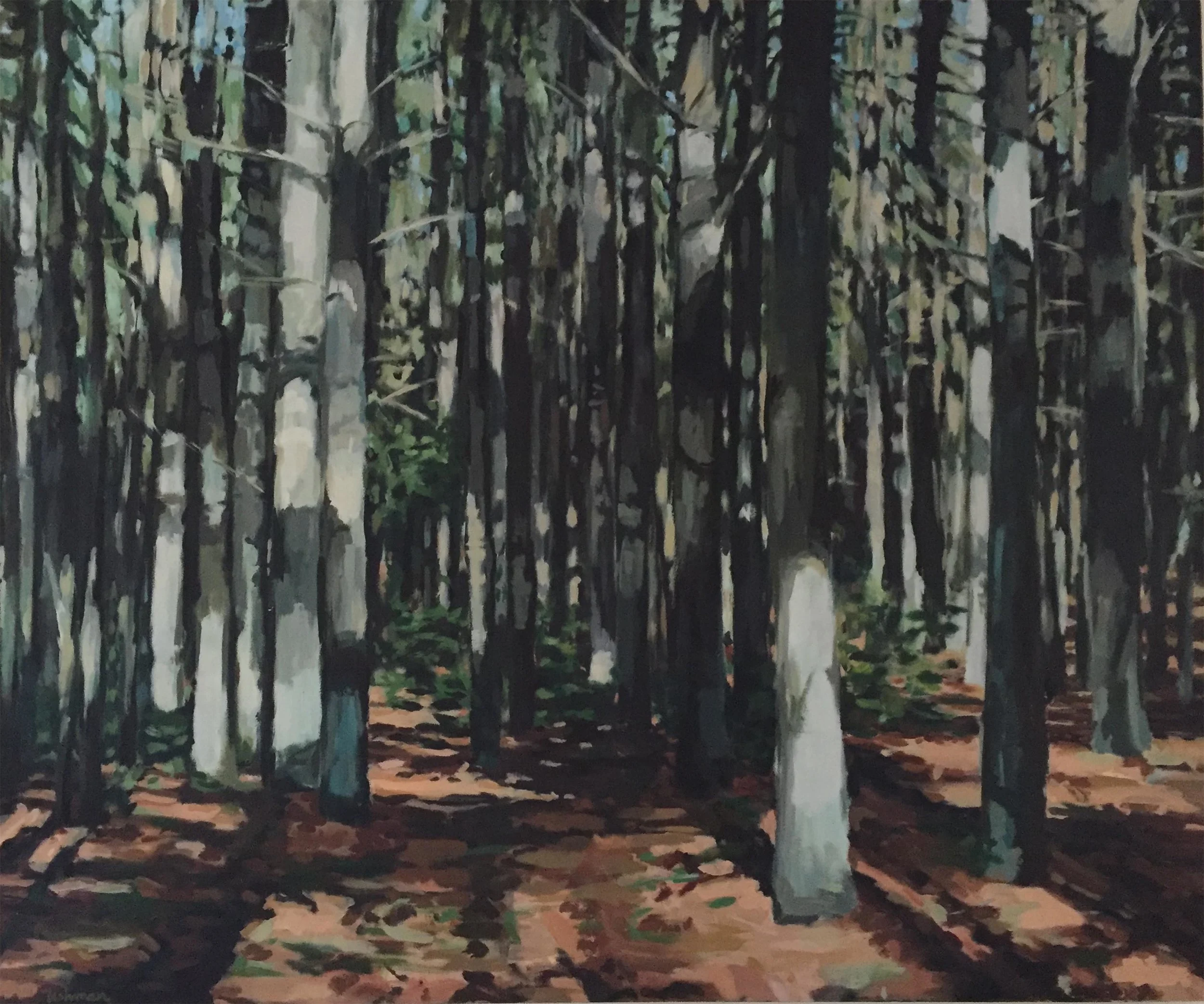 If a Tree Falls 2 , oil on canvas, 60" x 72", sold
