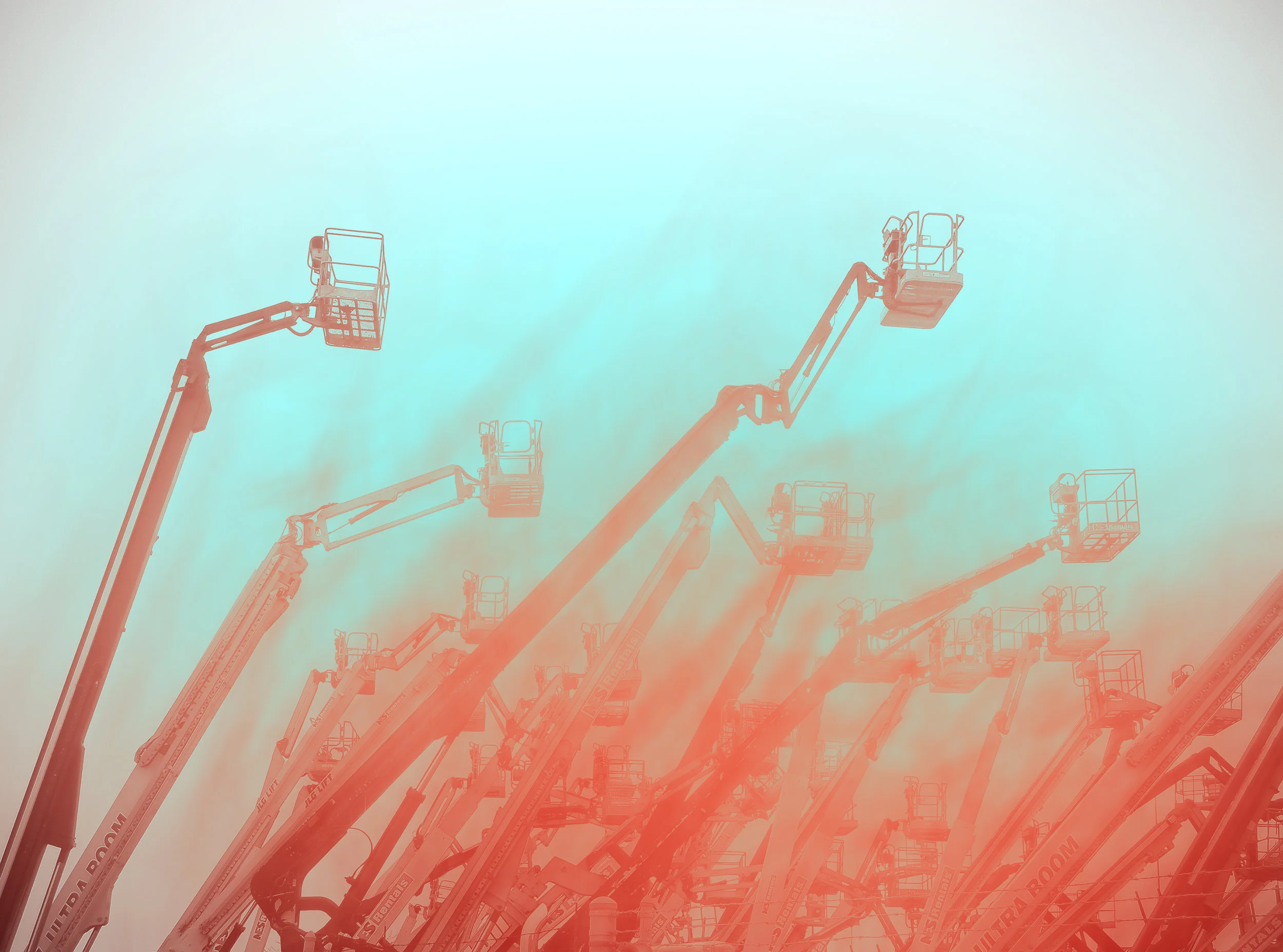 Cranes with Vermillion and Phthalo Blue 6:31pm , digital photograph, 13” x 19”, $225