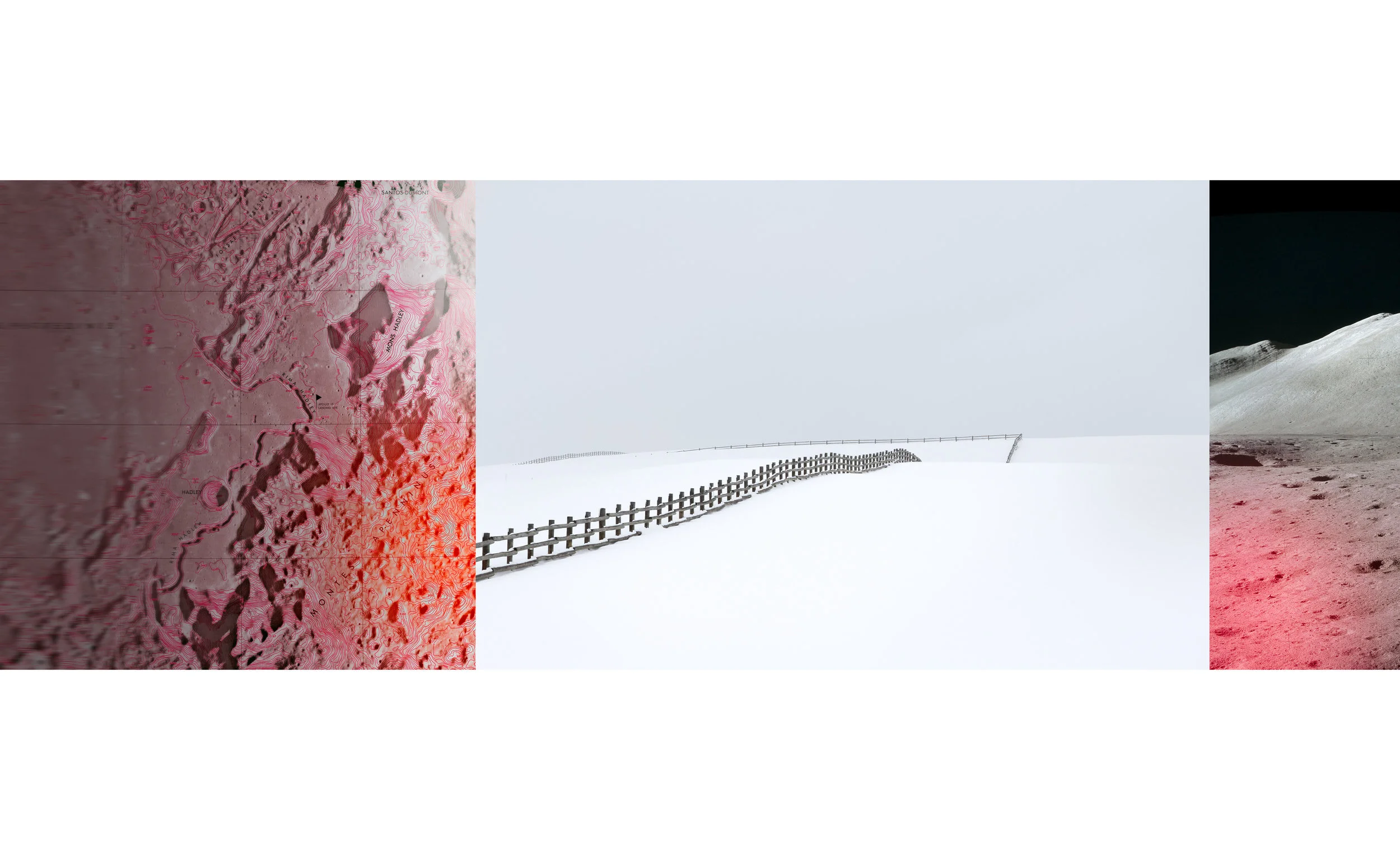 To Hunt a Moon: Contour Map with Cattle Fence and Silver Spur , digital photograph, 13” x 19”, $225