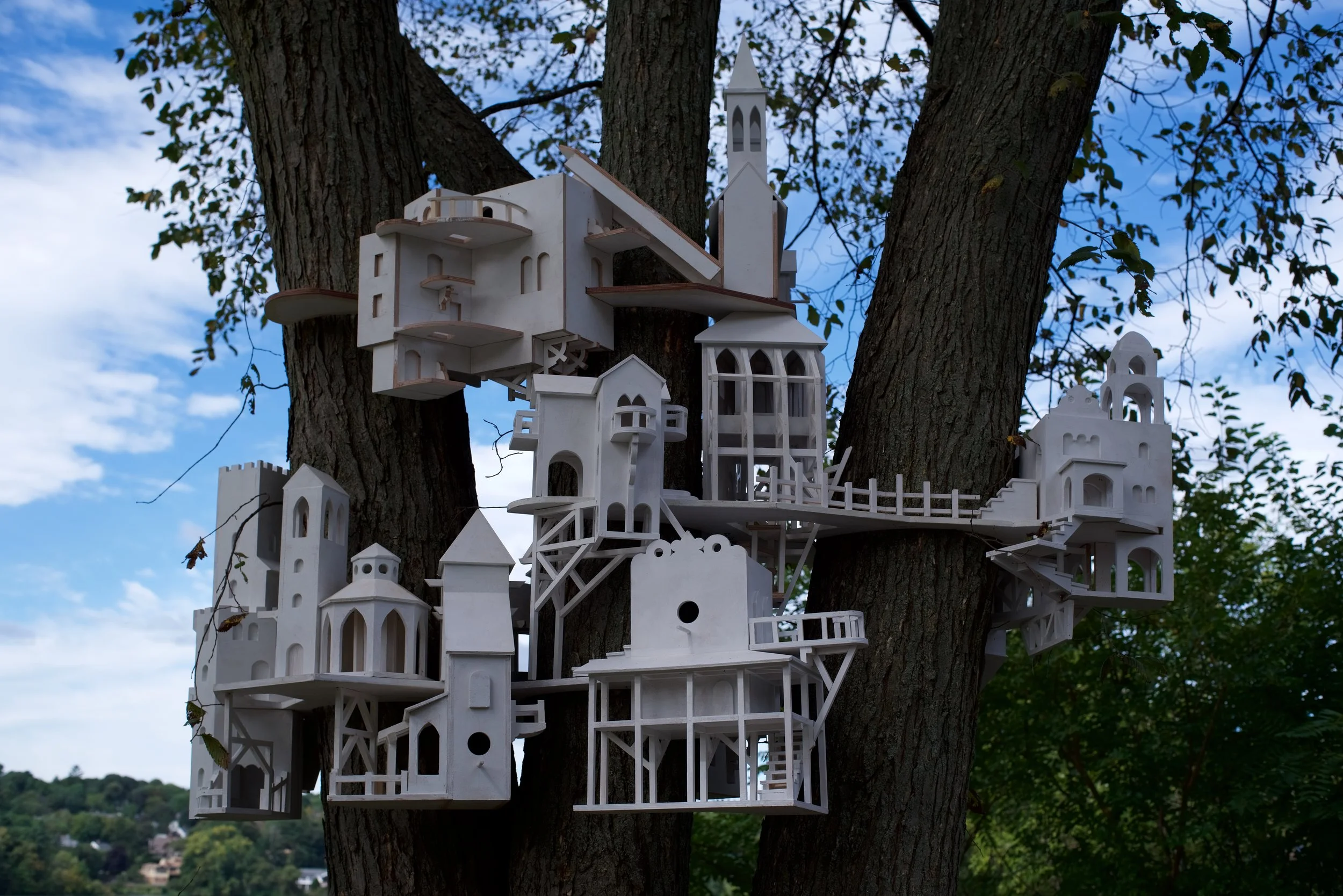 Christopher Frost, Colony , painted wood. Photo credit: Lee Kilpatrick