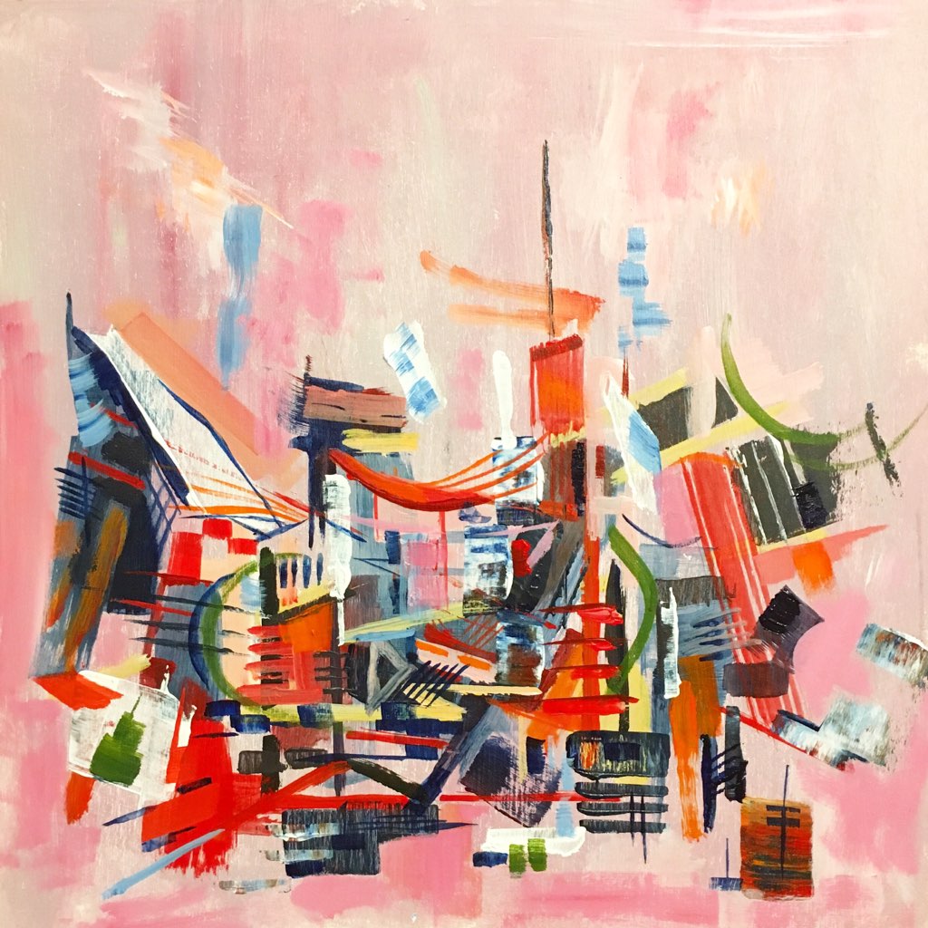 Central Air , acrylic on panel, 12” x 12”, $475