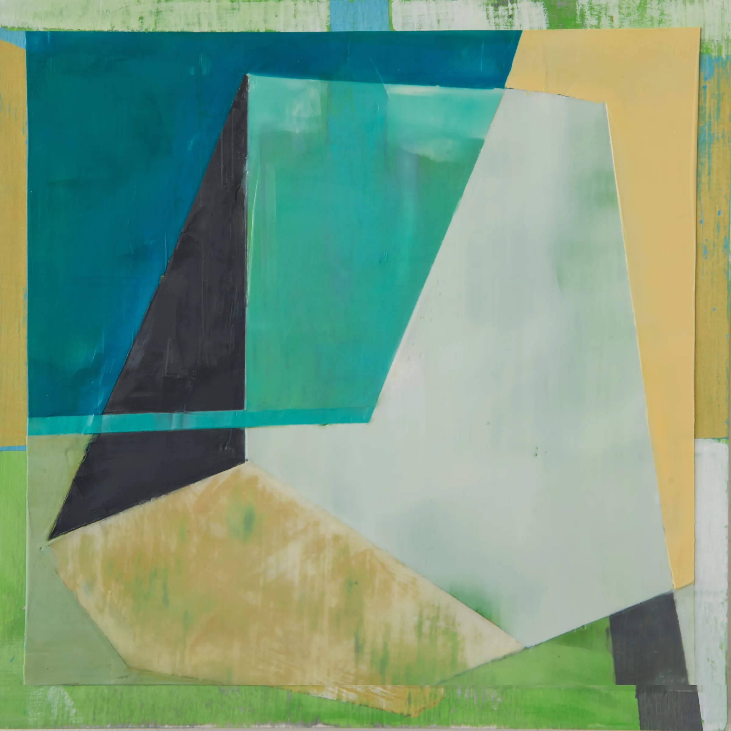 Aegis , encaustic and pigmented gesso on panel, 10” x 10”, $525