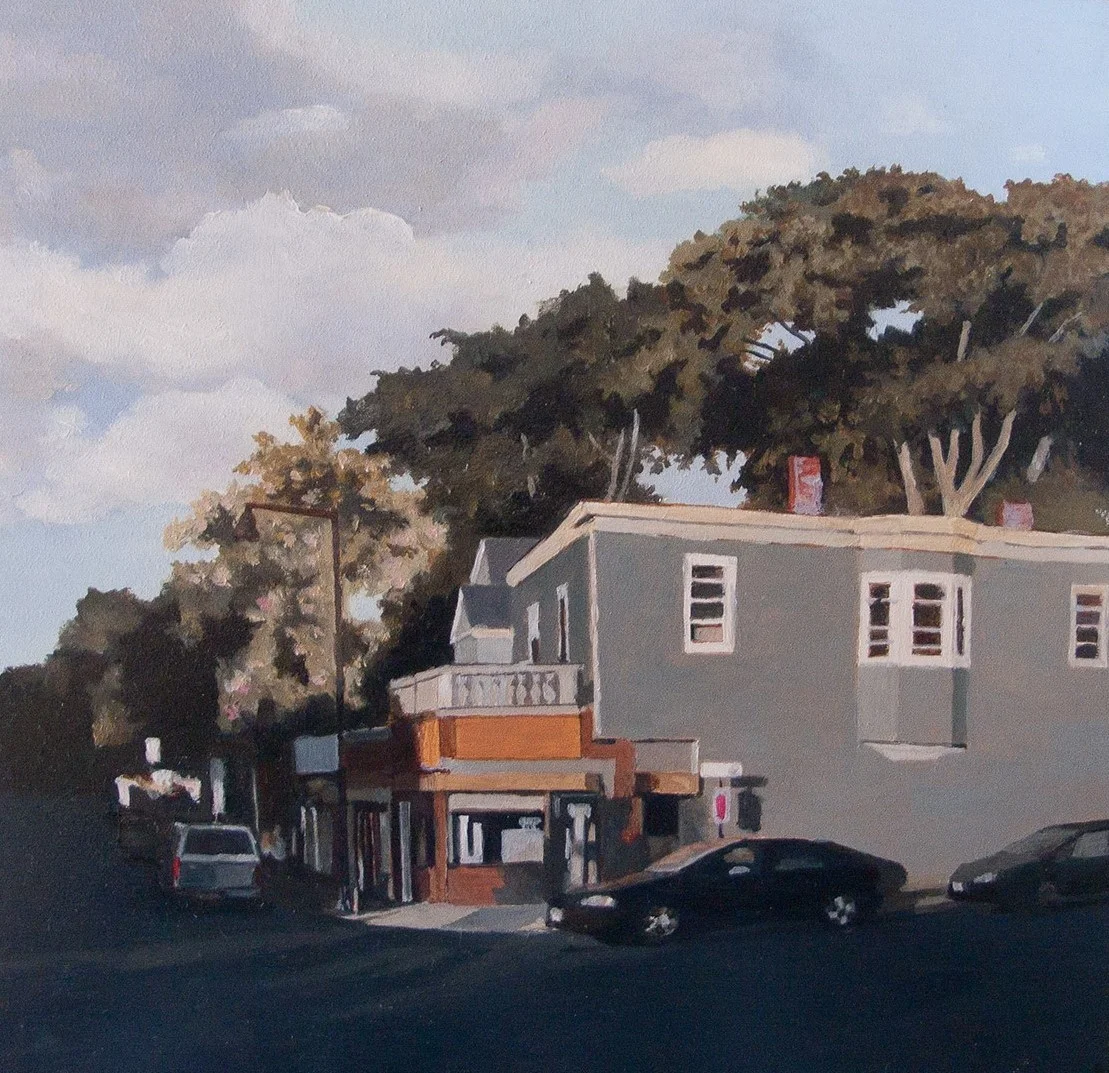 Norfolk Street Laundromat , oil on board, 10 1/4" x 10 1/4" framed, $800