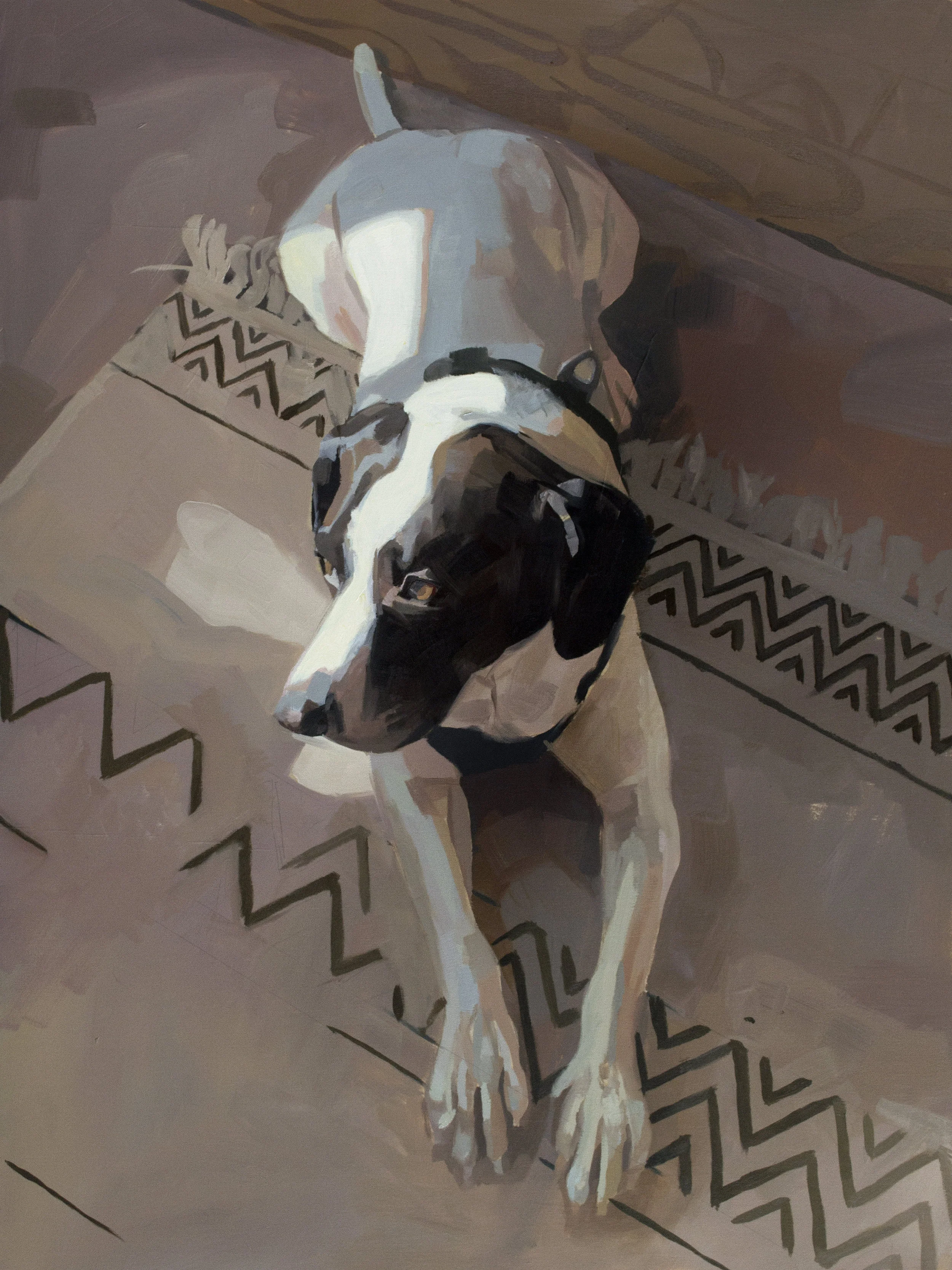 Chevron #1 , oil on panel, 24” x 18”, $2,250