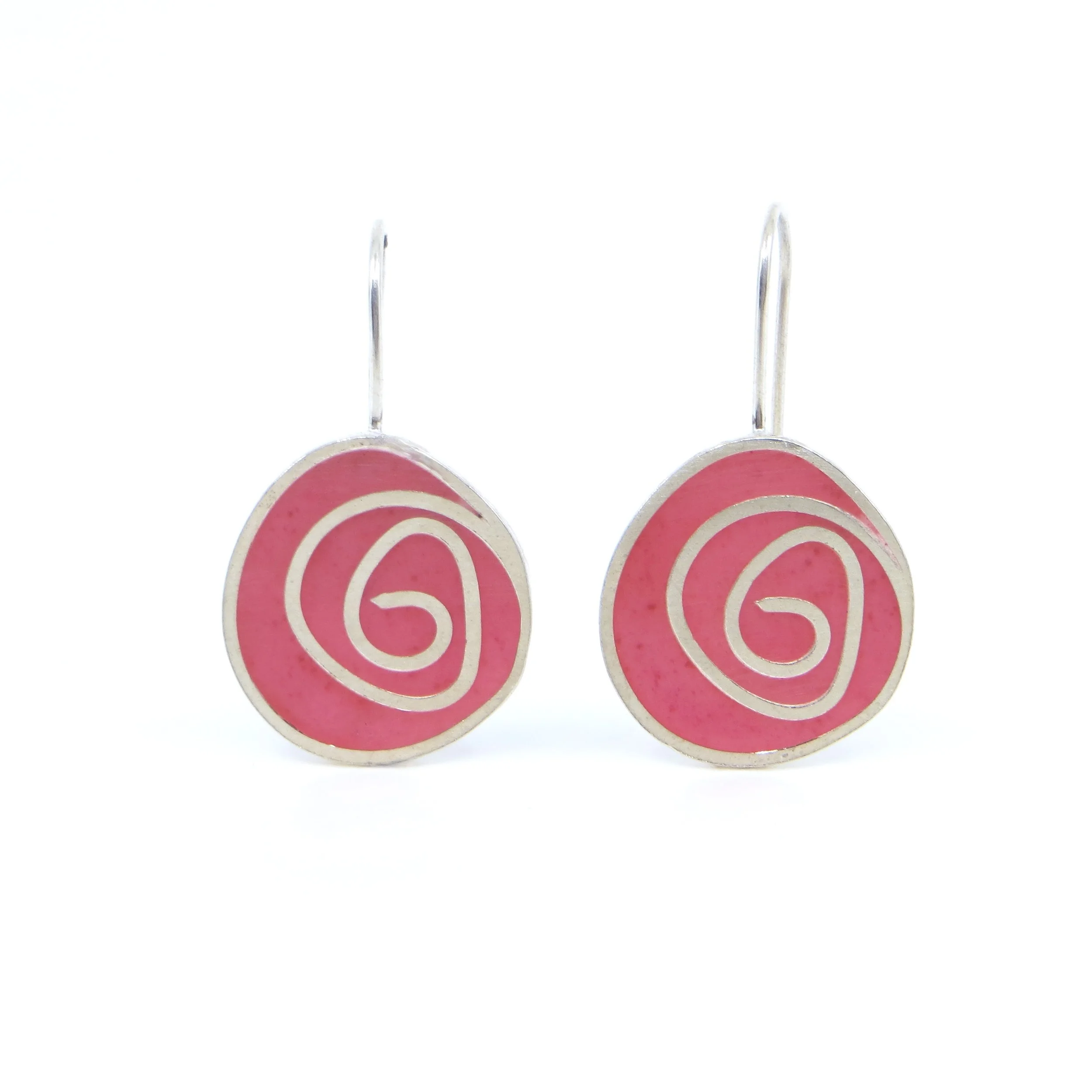 Wendy Jo New - Pink Swirl Earrings
