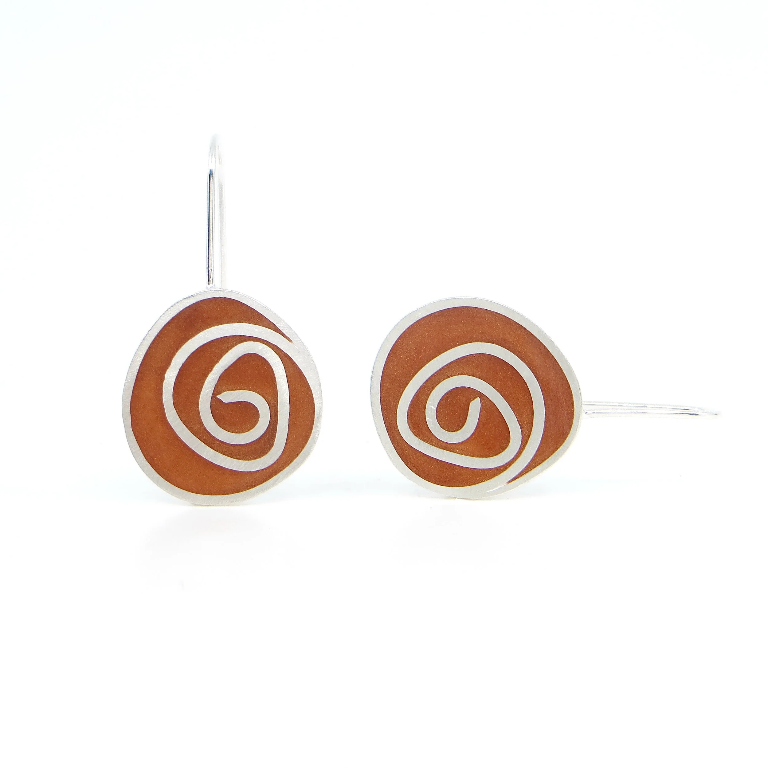 Wendy Jo New - Russet Swirl Earrings