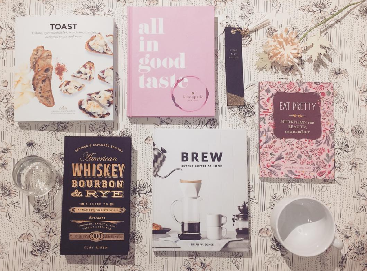 #giftguide alert! With only two shopping weeks left until Christmas + Hanukkah, we know you'll be hurrying to find those last perfect items, and how can you ever go wrong with a beautifully thoughtful book? For the cuisine and beverage minded, our #bookwormpicks are pictured here!