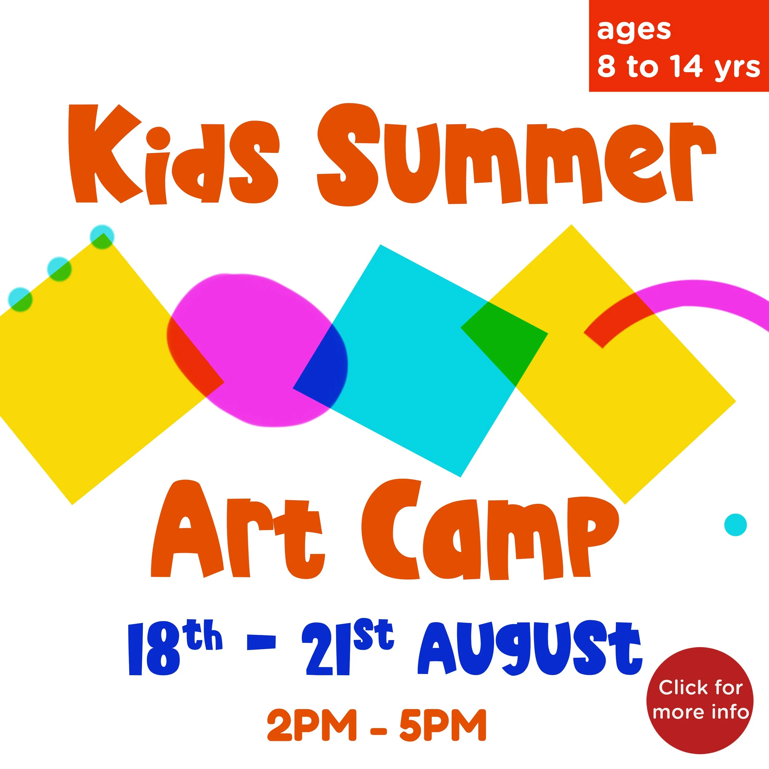 Kids Summer Art Camp (18th-21st August) - 8 to 14 yrs